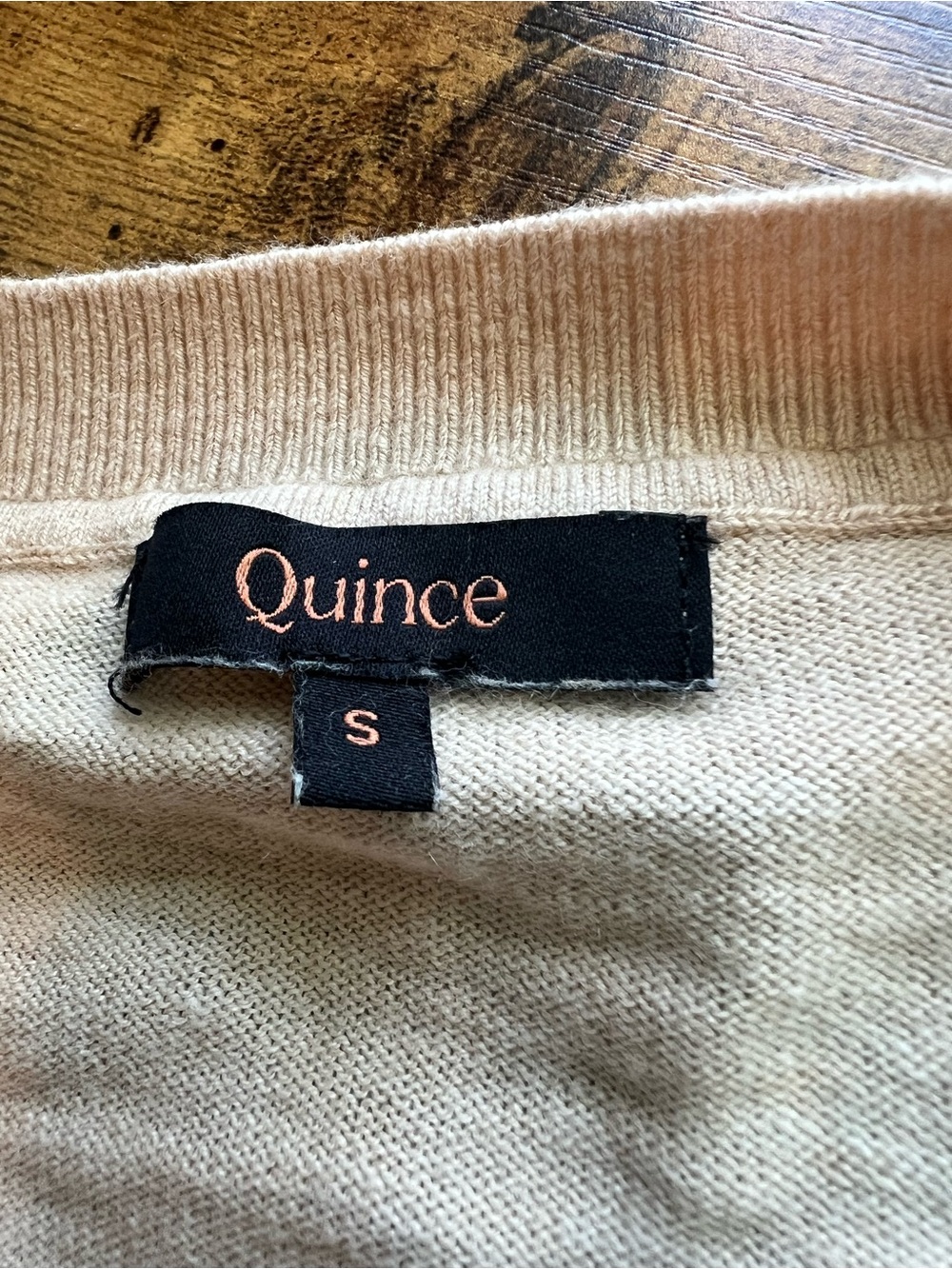 Quince Lightweight Cotton Cashmere Crewneck Sweater Oatmeal S - Picture 3 of 9